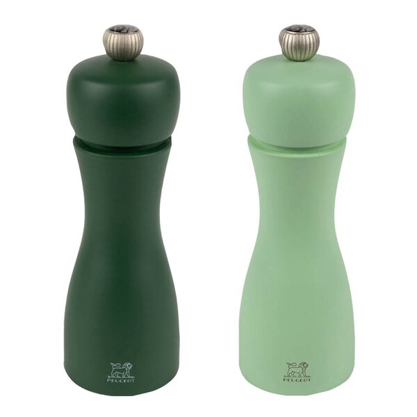 Peugeot Tahiti duo kvernsett 15 cm mørkegrønn/mint