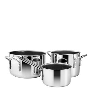 Eva Trio Stainless Steel grytesett 3 deler keramisk Slip-Let® belegg