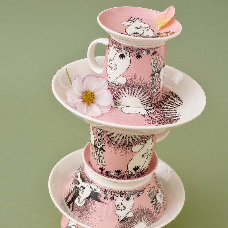 MoominArabia Mummi miniasjett 10,5 cm Kjærlighet rosa 30 år