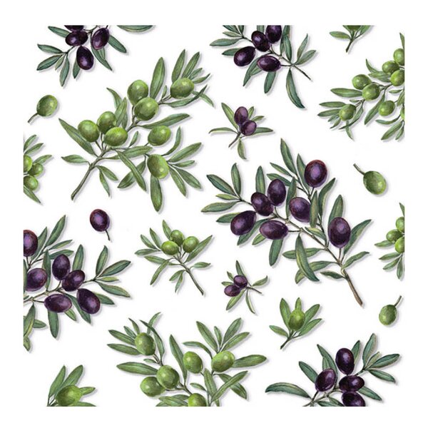 Ambiente Serviett 33x33 cm 20 stk Olives All Over