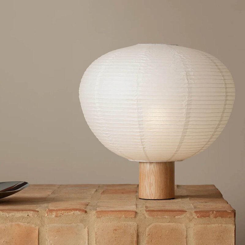 Blomus Kami bordlampe 46 cm rispapir/eik