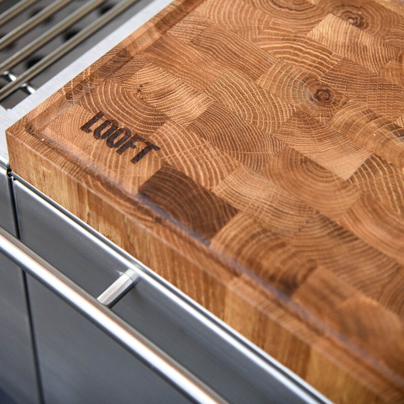 Looft Skjærefjøl integrerbar utekjøkken 25x50 cm eik