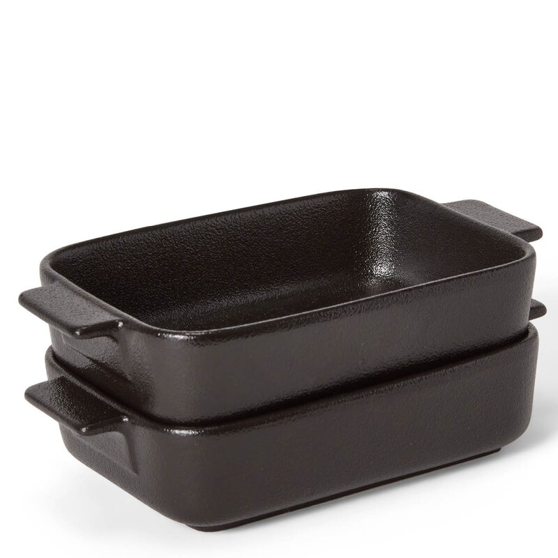 Satake Ildfast form porselen 19x11 cm 2-pack svart