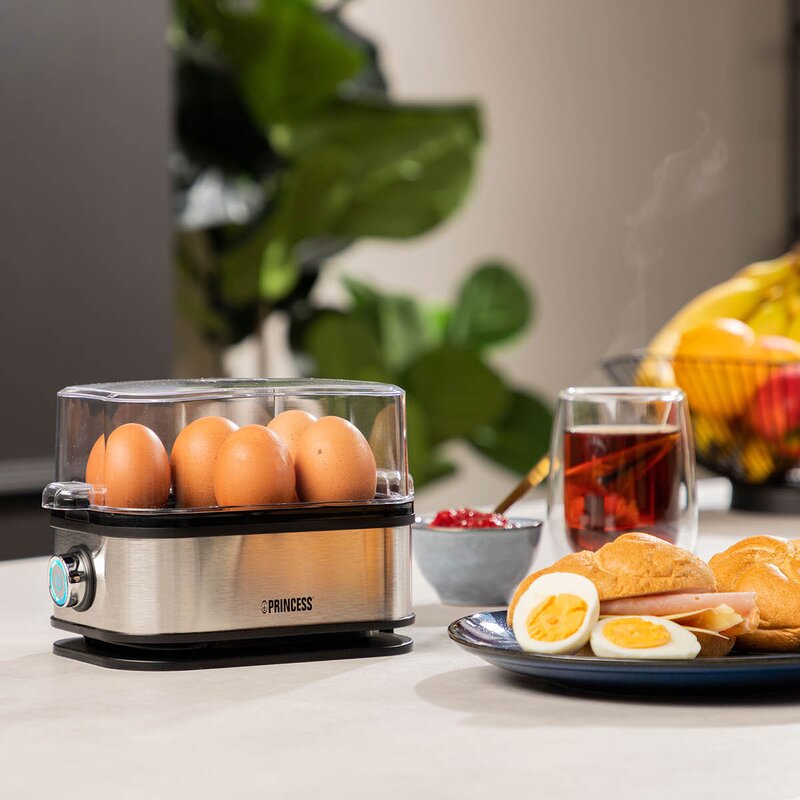 PRINCESS Eggekoker 6 egg 400W rustfritt stål