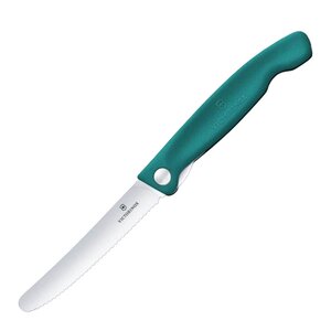 Victorinox Swiss Classic piknikkniv 11 cm bølget blad grønn