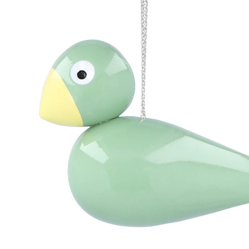 Kay Bojesen Denmark Sangfugl 5 cm 3 stk grønn/gul/rosa