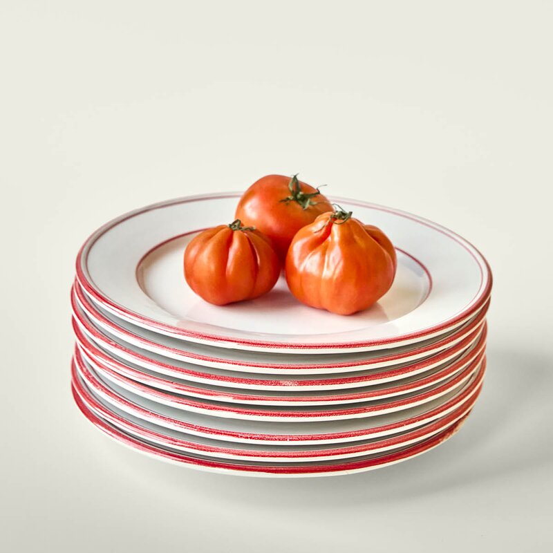 Nicolas Vahé Bistro middagstallerken 27 cm 2 stk rød/hvit