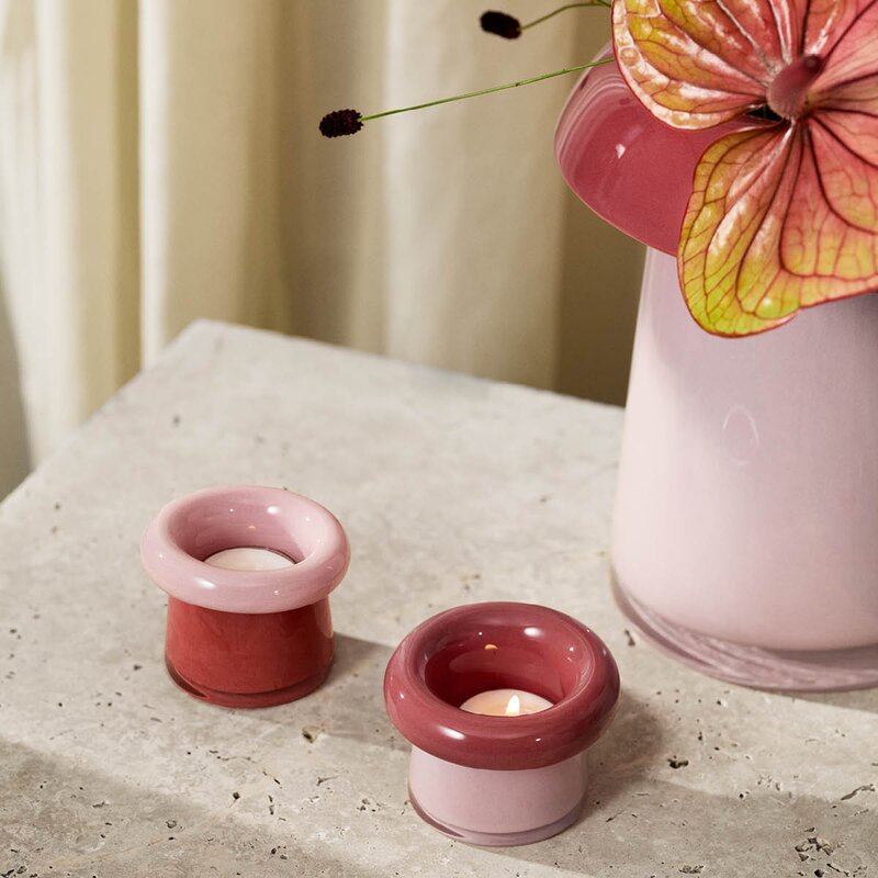 Holmegaard Soma vase 22,5 cm rose/terracotta