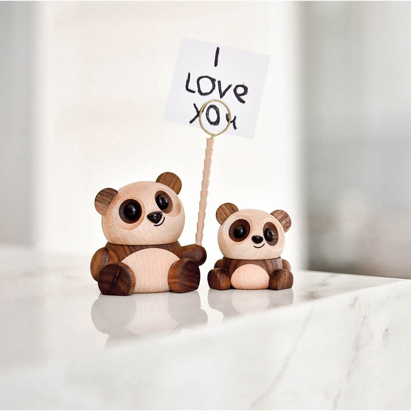 FableWood Chi Chi panda trefigur 8 cm valnøtt/lønn