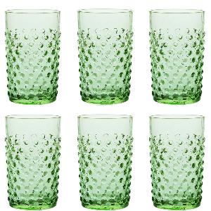 Klimchi Hobnail glass 20 cl 6 stk light green 