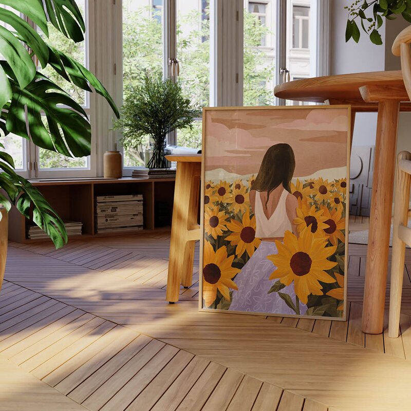 Poster & Frame Goed Blauw poster 30x40 cm sunflower evenings