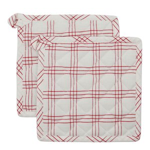 Nicolas Vahé Chef gryteklut 22,5x22,5 cm 2 stk rød/hvit