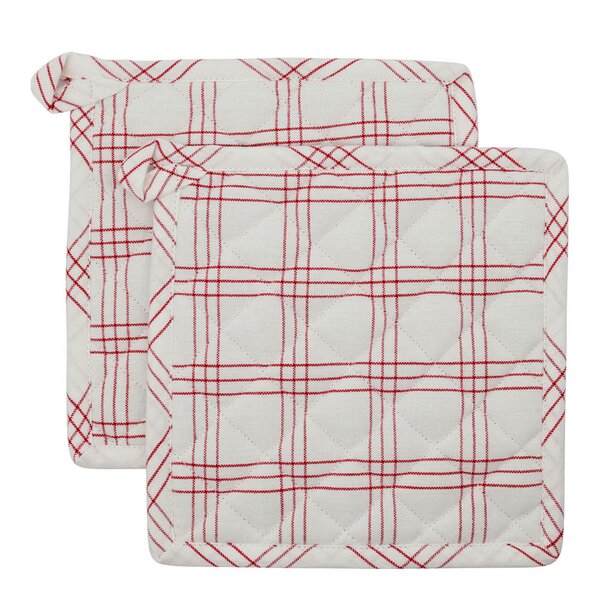 Nicolas Vahé Chef gryteklut 22,5x22,5 cm 2 stk rød/hvit