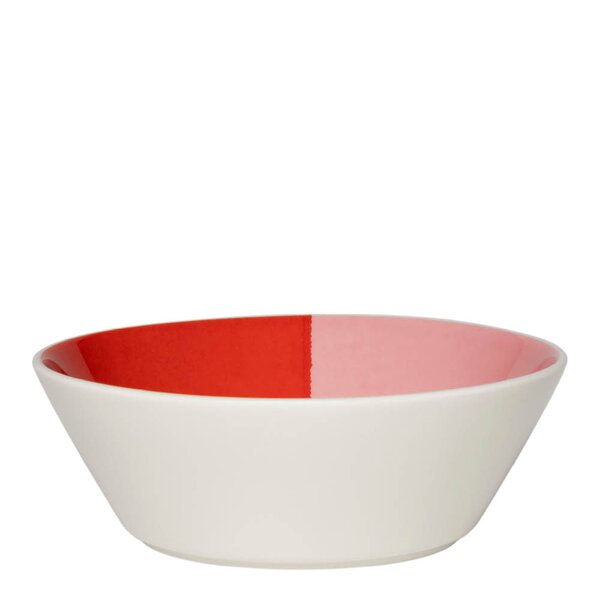 Arabia Vuokko skål 13 cm rosa/rød
