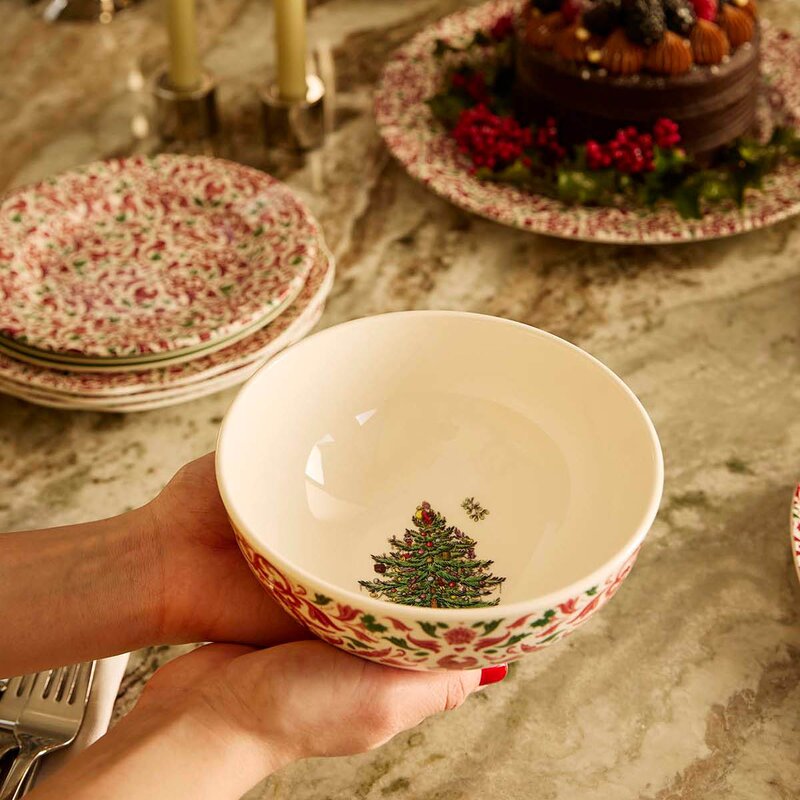 Spode Christmas Tree Yuletide kantløs skål 16,5 cm