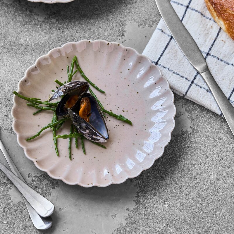 House Doctor Scallop tallerken 20 cm rosa