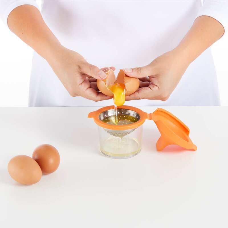 Lékué Form for posjering av egg 2 stk oransje