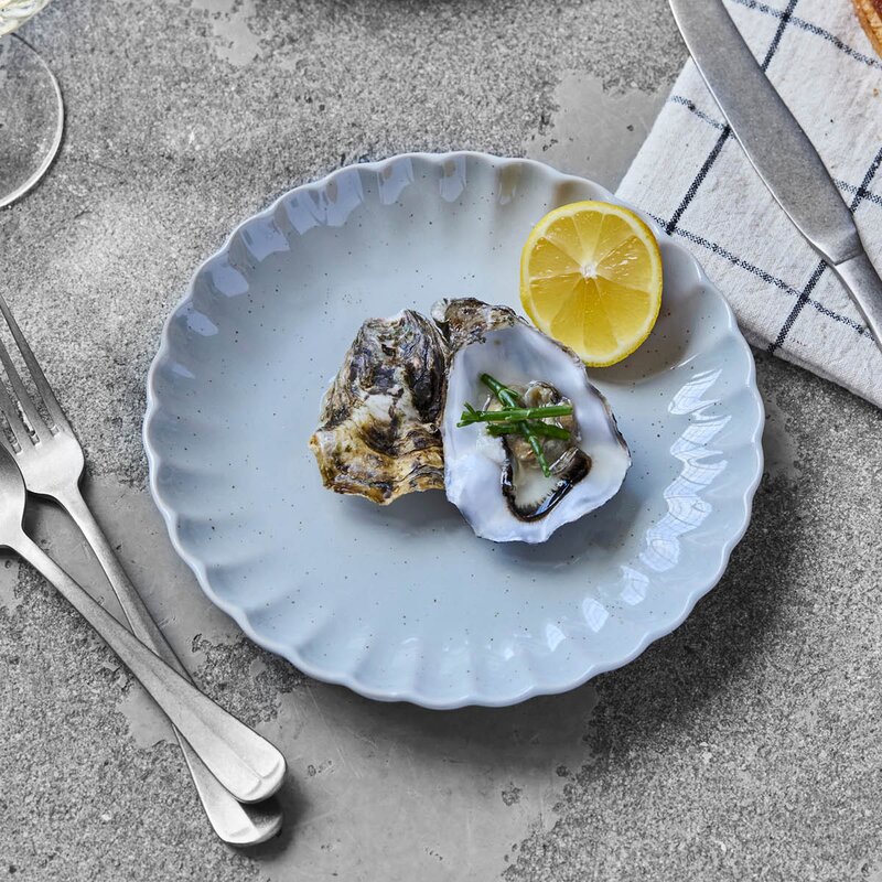 House Doctor Scallop tallerken 20 cm lyseblå