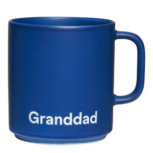 Design Letters Favourite kopp med hank Granddad 25 cl midnight blue