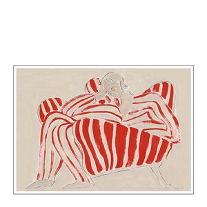 Poster & Frame The Poster Club x Sofia Lind poster 30x40 cm red chair