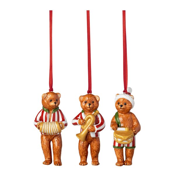 Villeroy & Boch Nostalgic Ornament teddybjørn 19,5x14 cm 3 stk multi