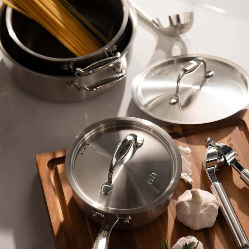 Modern House Rix Circle grytesett 3 deler 1,6/3,2/4 L blankt stål