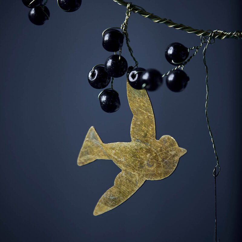 House Doctor Bird julepynt 10 cm svart messing