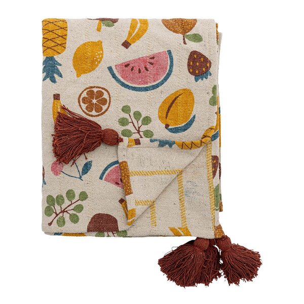 Bloomingville MINI Fruitta pledd 160x130 cm frukt
