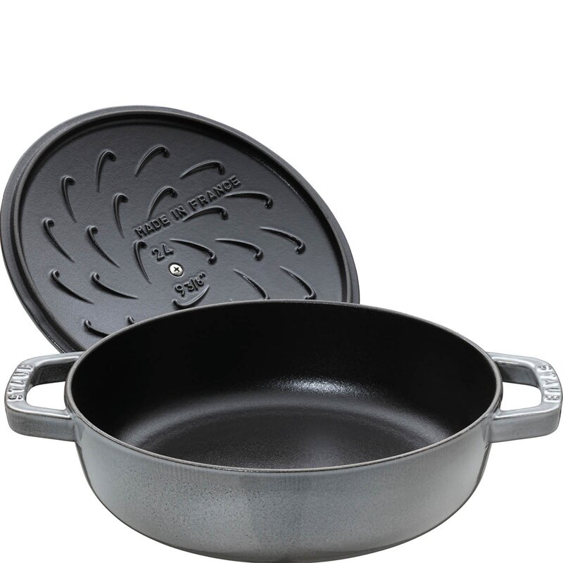 Staub Chistera sautépanne 28 cm 3,7L grå