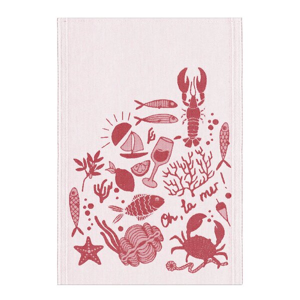 Ekelund Håndkle Oh La Mer! 35x50 cm mørk rød
