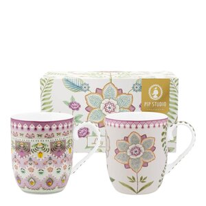 Pip Studio Lily & Lotus krus liten 14,5 cl 2 stk off-white