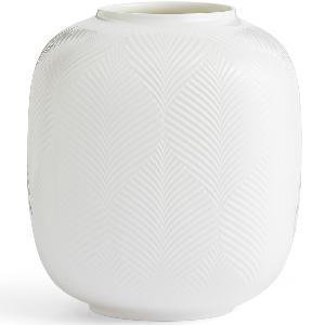 Wedgwood White Folia rund vase 21 cm 