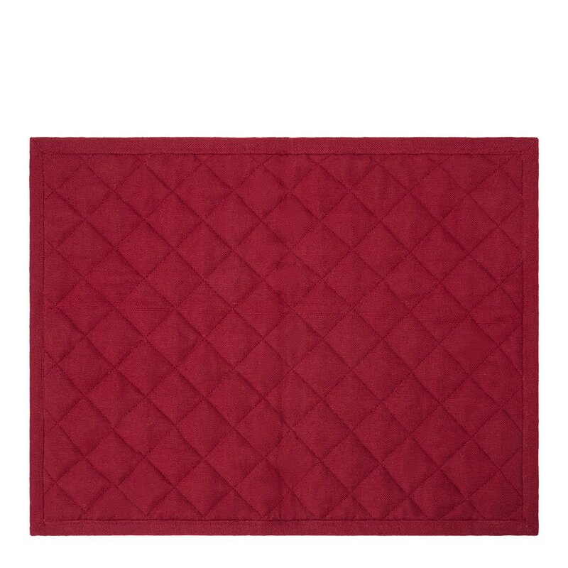 Lexington Spisebrikke vattert lin/bomull 35x45 cm rutete grønn/rød/beige