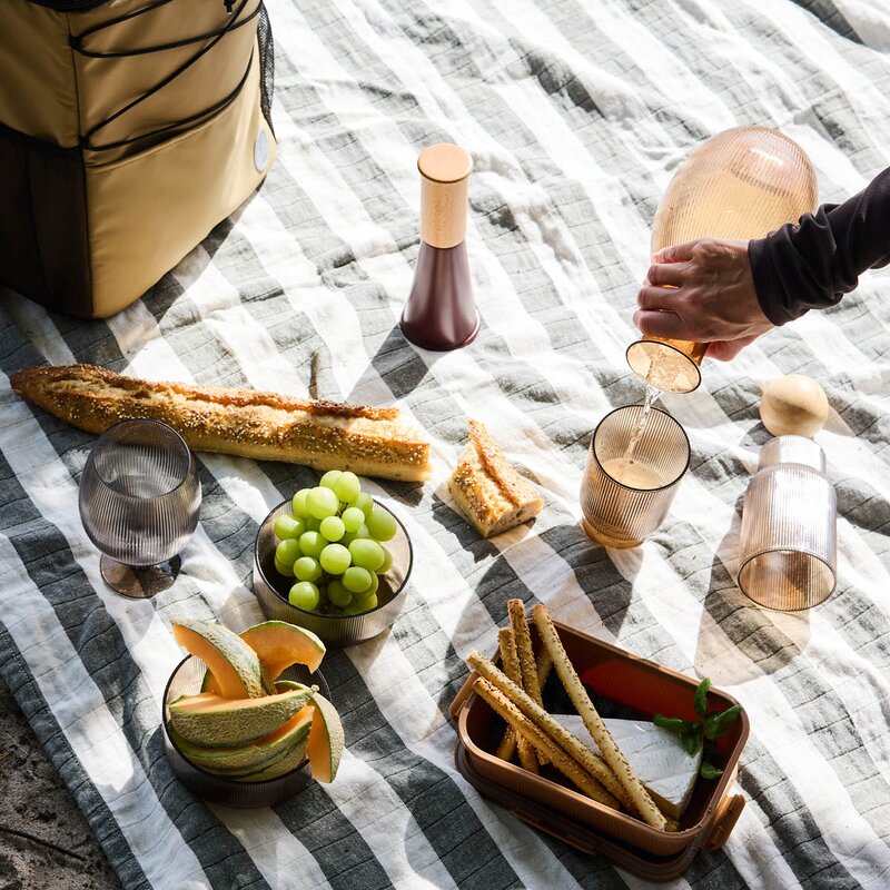 Sagaform Billi vannglass 43 cl 4 stk brun