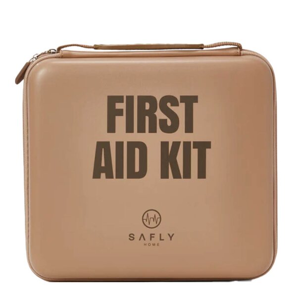 Safly Førstehjelpsskrin stor 30x28x8,5 cm sand