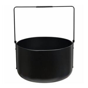 Holmen Emil vedkurv metall 40x38,5x47 cm matt svart