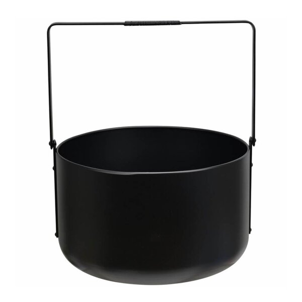 Holmen Emil vedkurv metall 40x38,5x47 cm matt svart