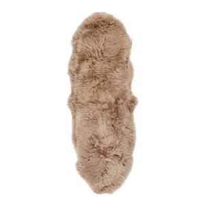 Natures collection A/S Saueskinn new zealand lang ull 160 cm taupe