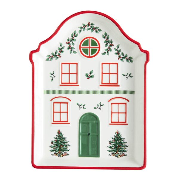 Spode - Christmas Village fat 18 cm rød