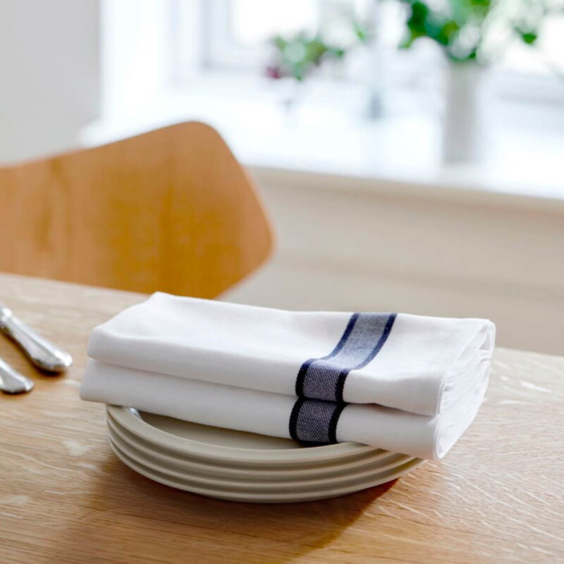 Pillivuyt Recycle tøyserviett 45x45 cm grønn/hvit