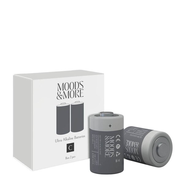 Moods & More C-batteri 2 stk svart
