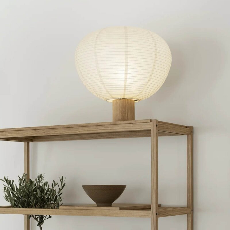 Blomus Kami bordlampe 46 cm rispapir/eik