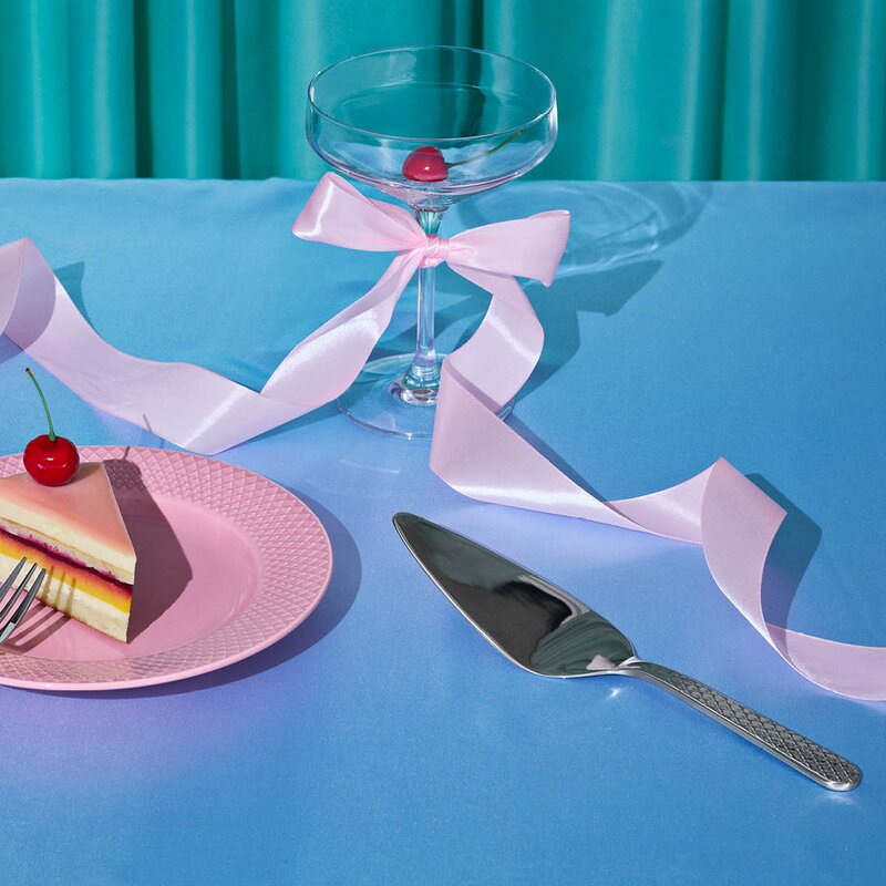 Lyngby Porcelæn Rhombe kakespade stål