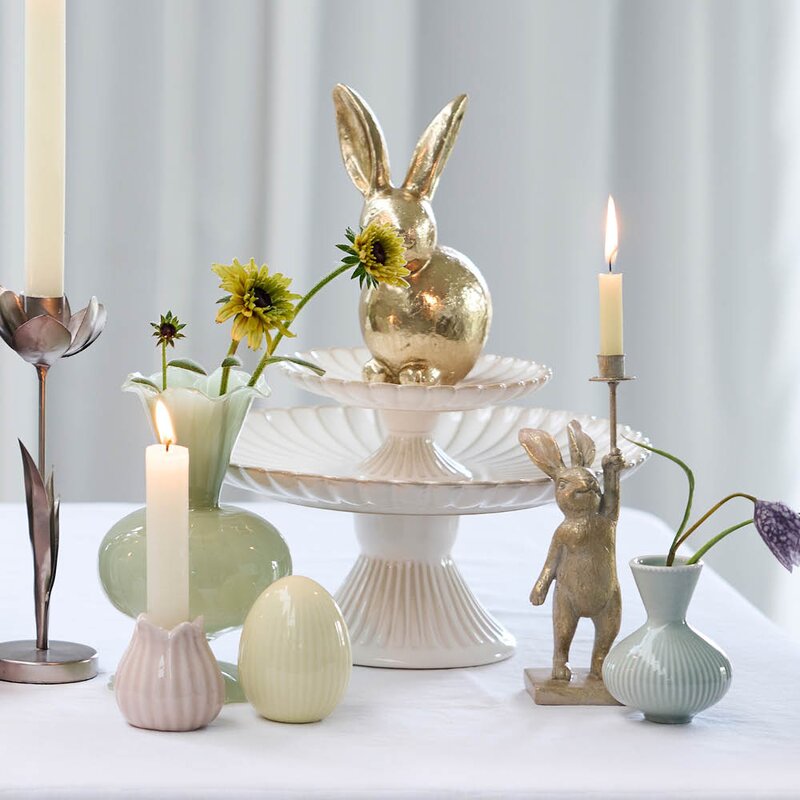 Lene Bjerre Delinne dekorasjon egg 7,7 cm gul