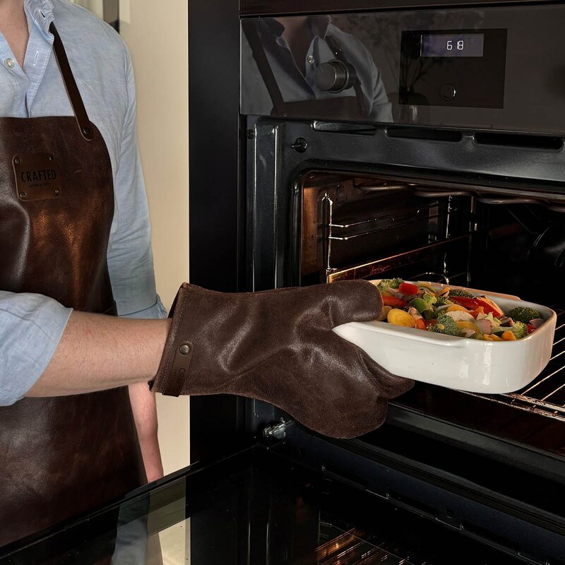 Crafted Leather grytevott 20,5x29,5 cm brun