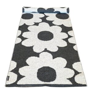 Rotor Design Flora gangteppe 250x70 cm svart/hvit