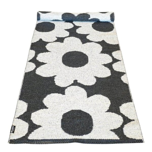 Rotor Design Flora gangteppe 250x70 cm svart/hvit