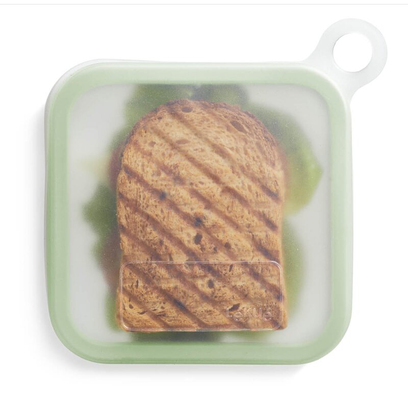 Lékué Gjenbrukbart sandwichetui 18 cm grønn/klar