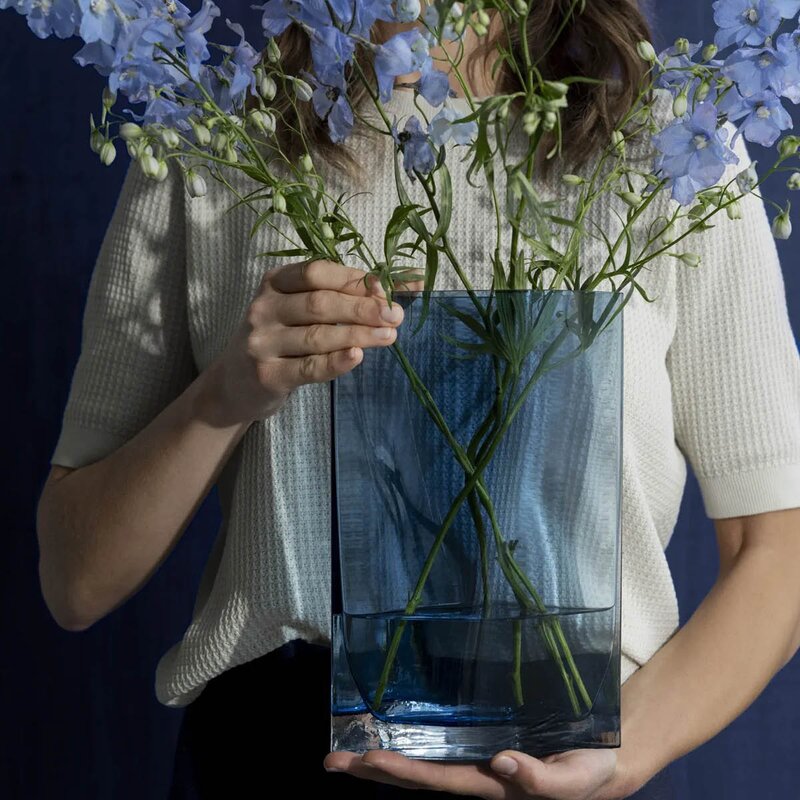 Blomus Duasis vase medium 28x18x10 cm blå