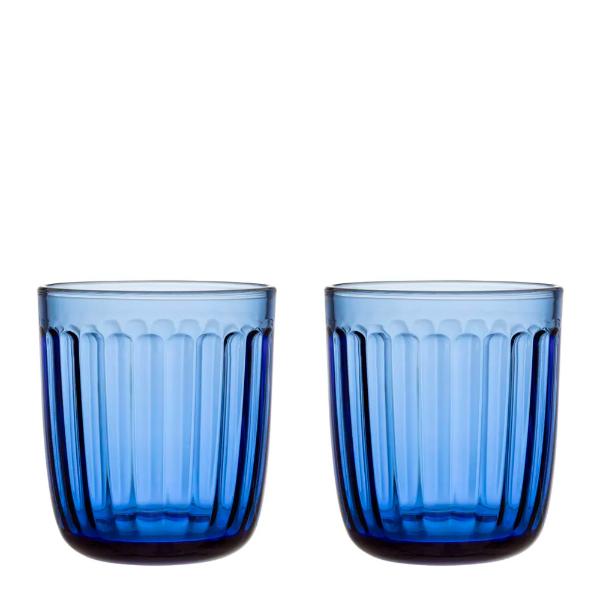 Iittala Raami glass 26 cl 2 stk ultramarinblå